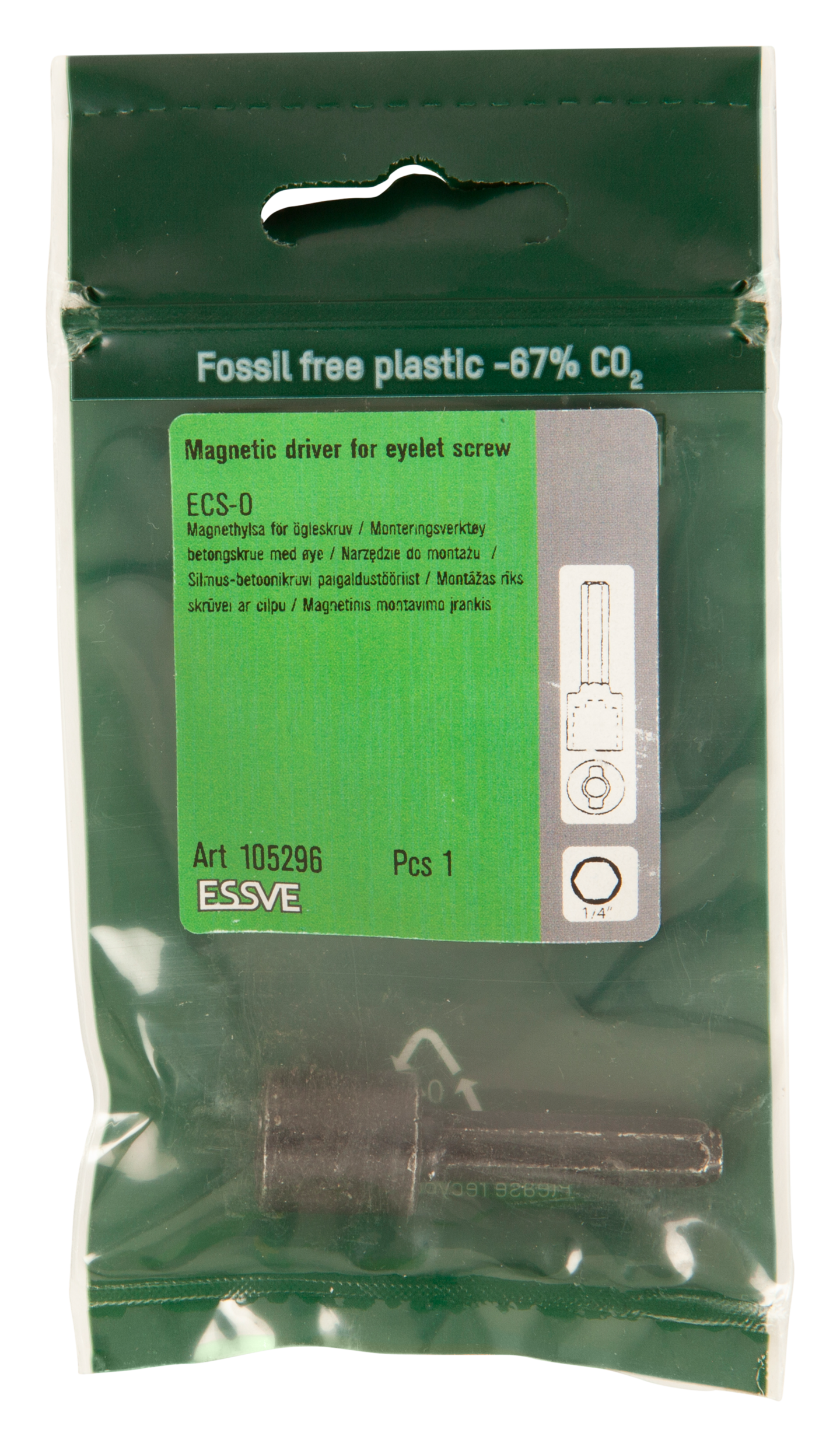MAGNETHYLSA FÖR BETONGSKRUV ECS-O MED ÖGLA