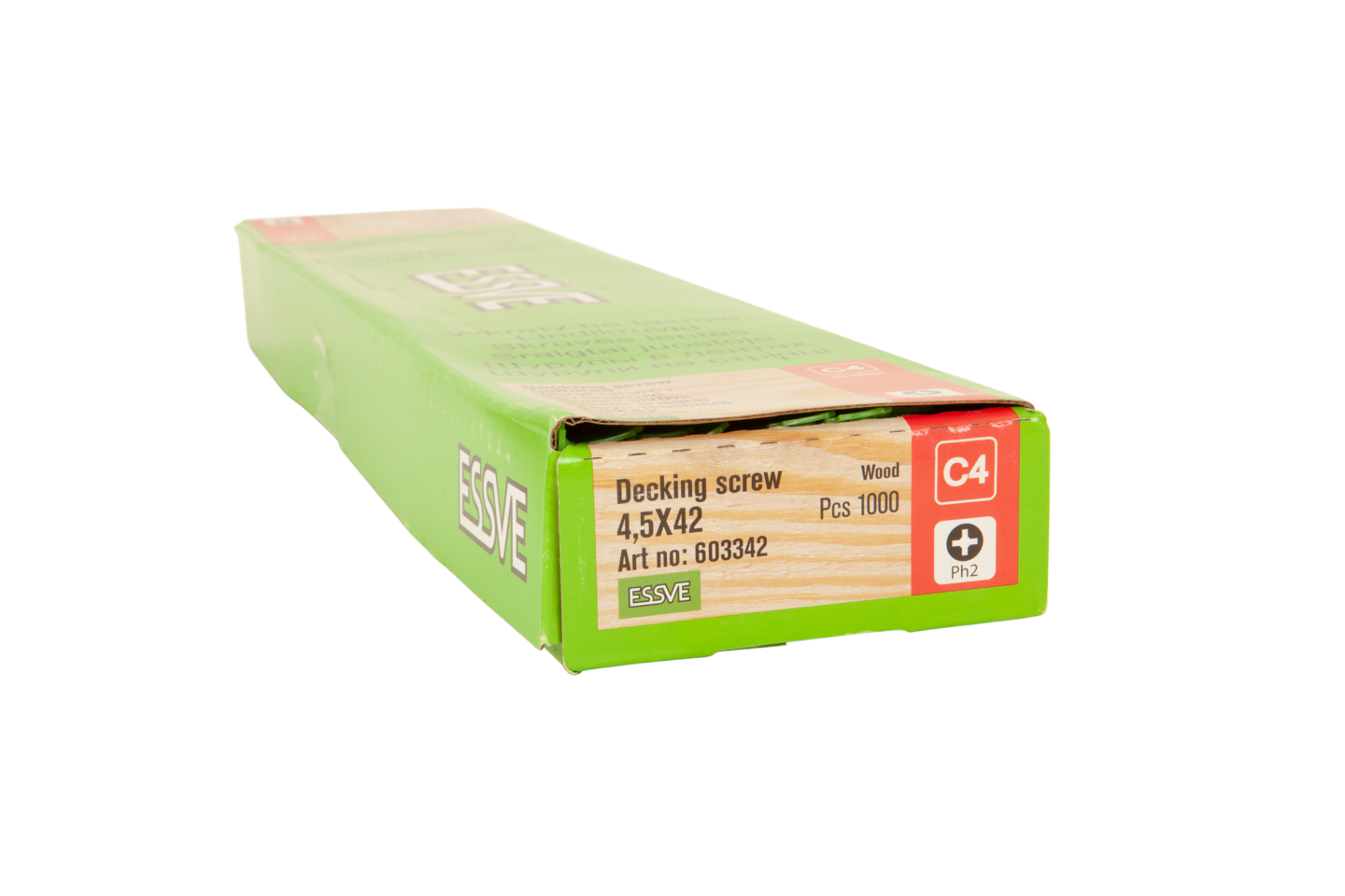 TRALLSKRUV BANDAD PH2 CORRSEAL 4,5X42 1000ST