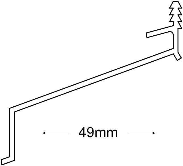 VANNBORDBESLAG ALU 5127 1,24 HVIT