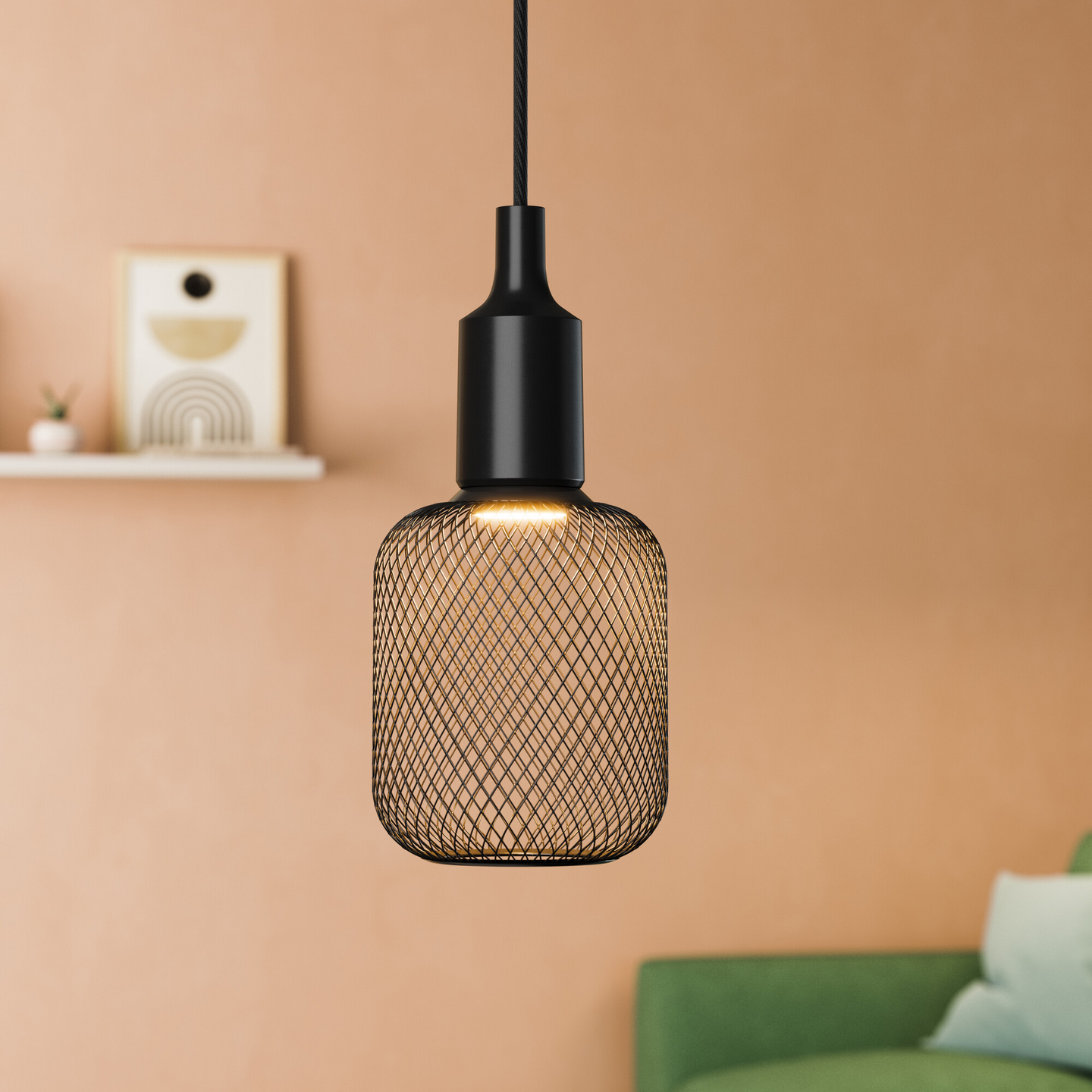 Led-lamppu OSRAM Decor Flat Square Black E27 300lm 2700K