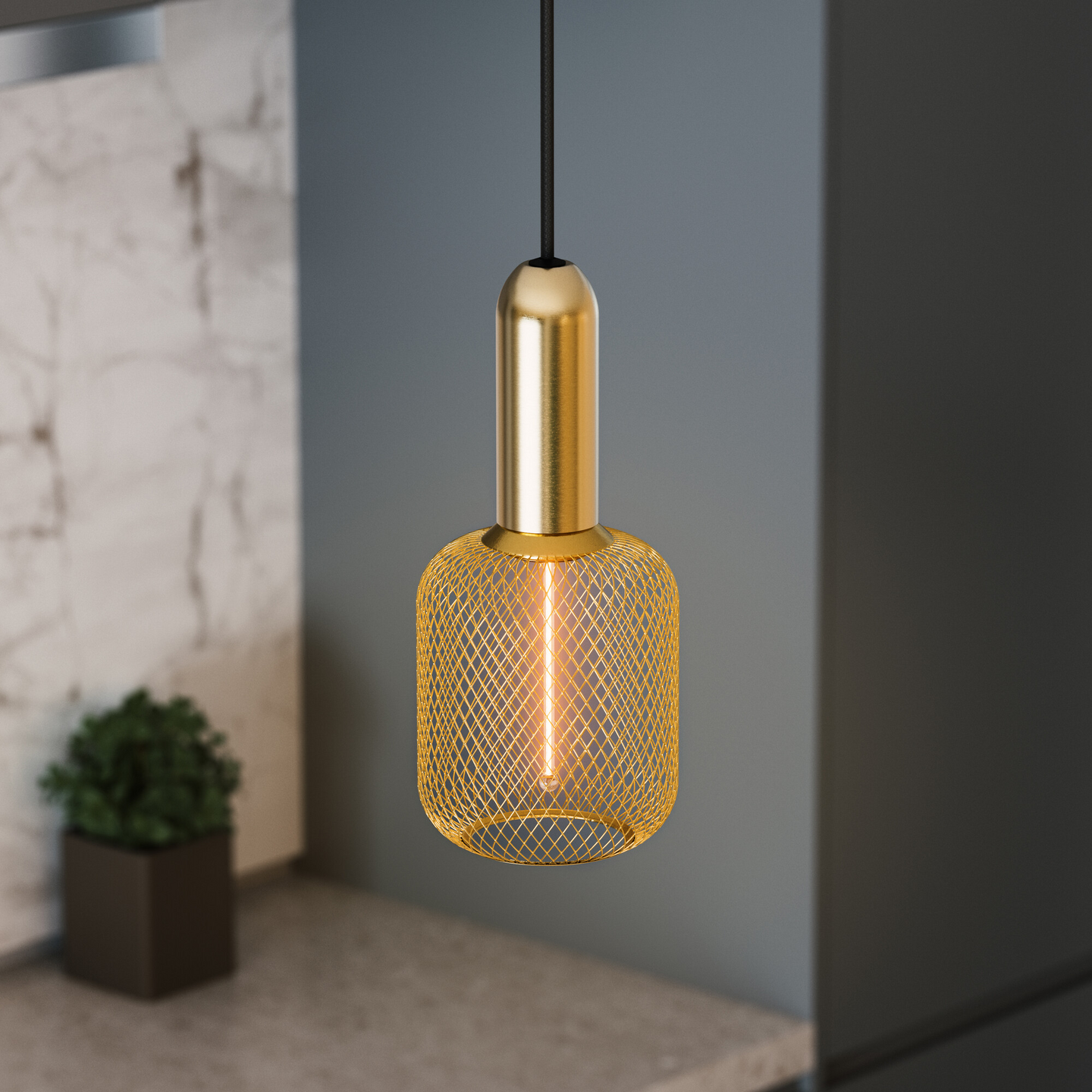 Led-lamppu OSRAM Decor Straw Square Gold E27 150lm 2700K