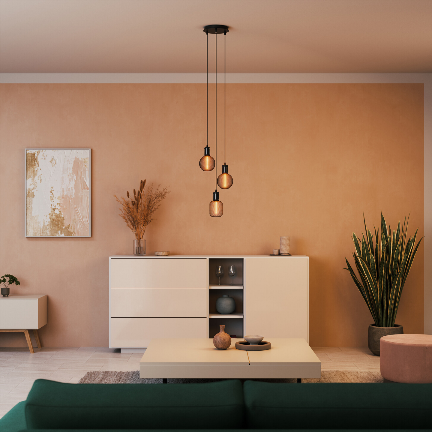 Led-lamppu OSRAM Decor Straw Globe Black E27 150lm 2700K