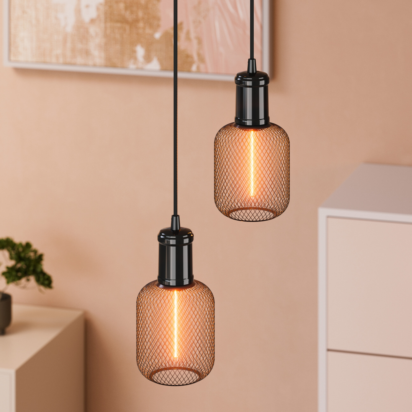 Led-lamppu OSRAM Decor Straw Square Black E27 150lm 2700K