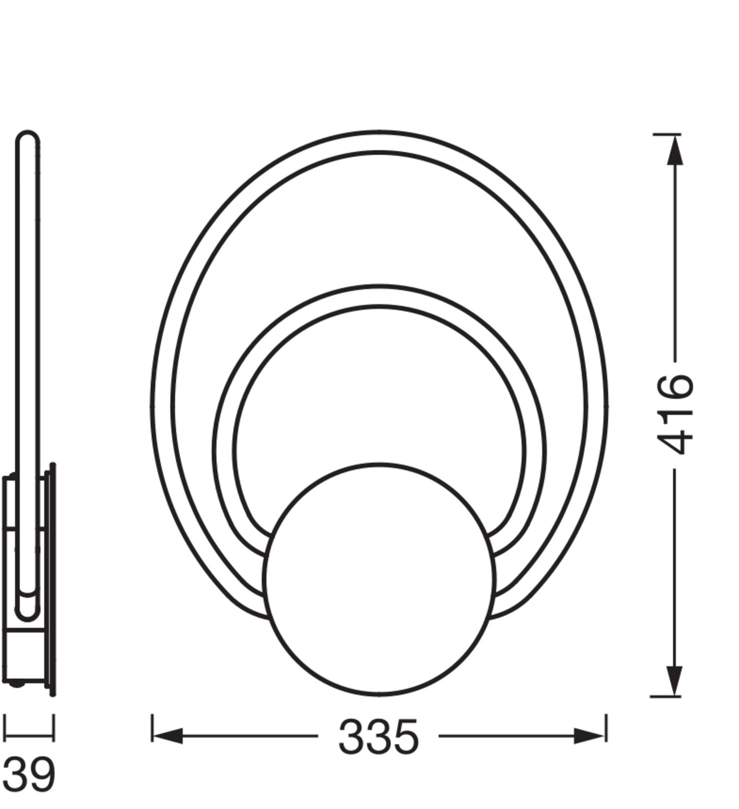 Seinävalaisin LEDVANCE Decor Helios 12W 3000K 960lm Click Select