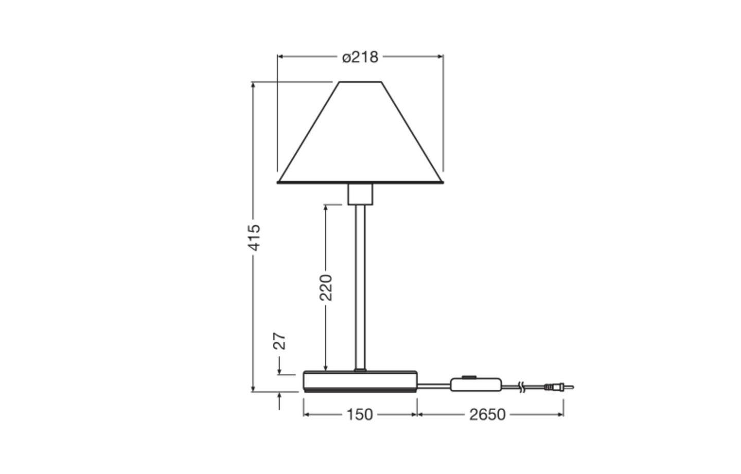 Pöytävalaisin LEDVANCE Decor Pulp Table E14 DIM valkoinen