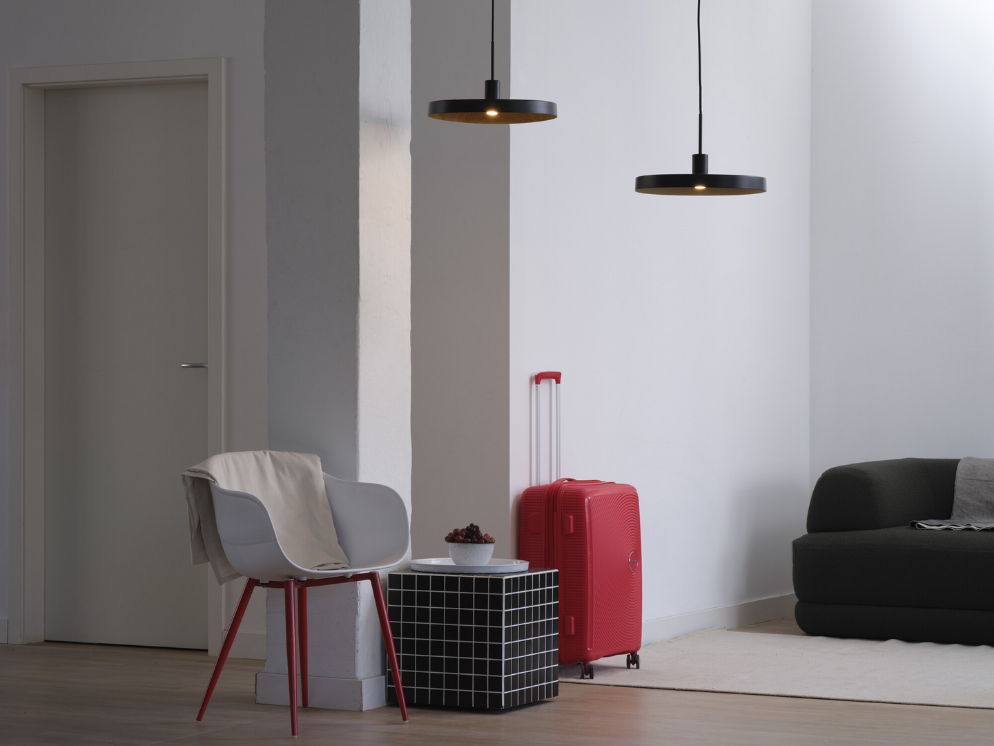 Riippuvalaisin LEDVANCE Decor Plate E27 musta ja puu väri