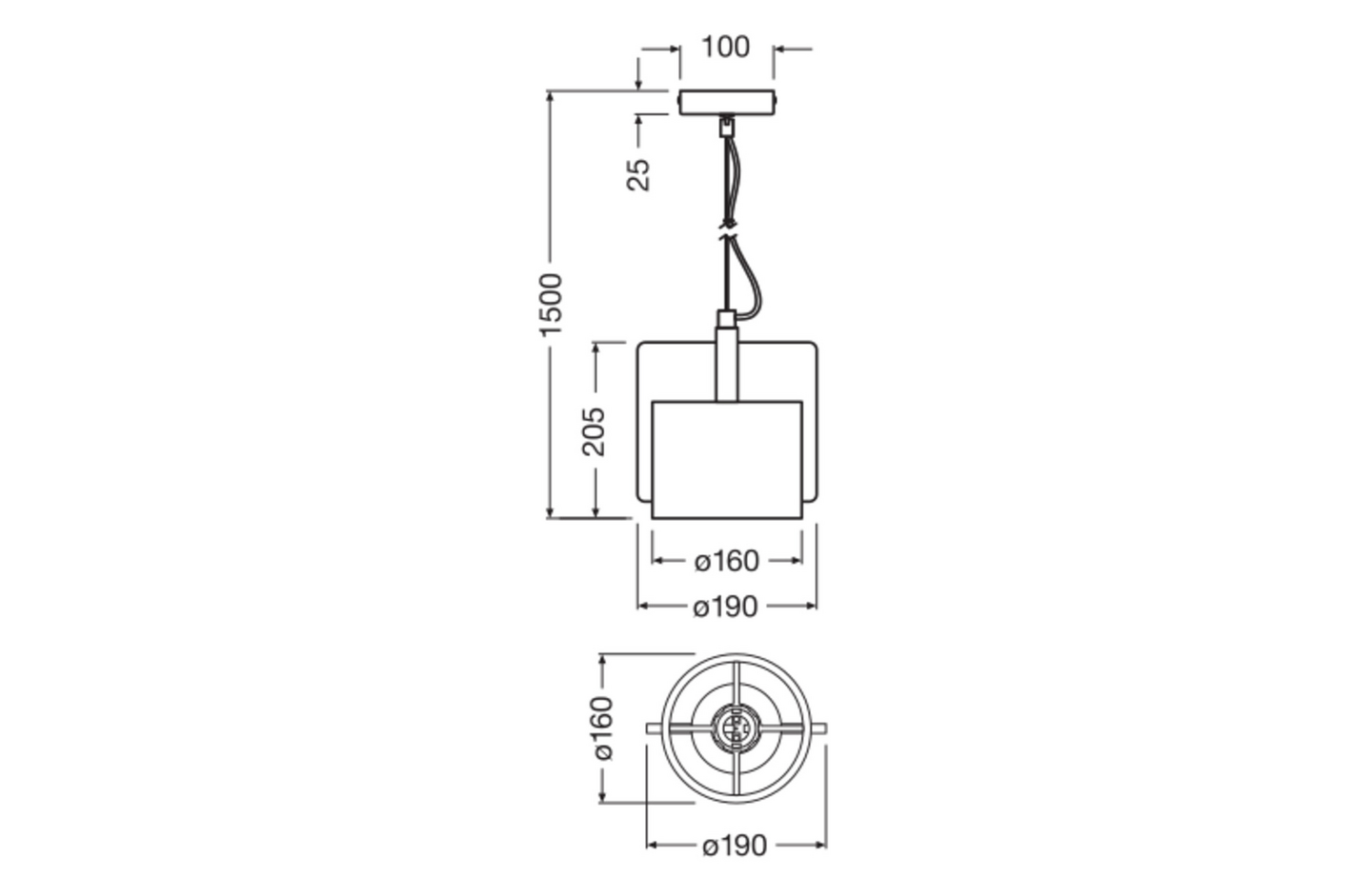 Riippuvalaisin LEDVANCE Decor Mold 190mm 1xE27 pinkki
