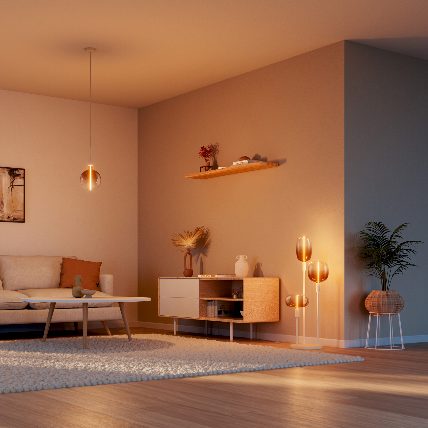 Sisustuslamppu OSRAM Vintage Magnetic Elipse 1800K E27 ruskea