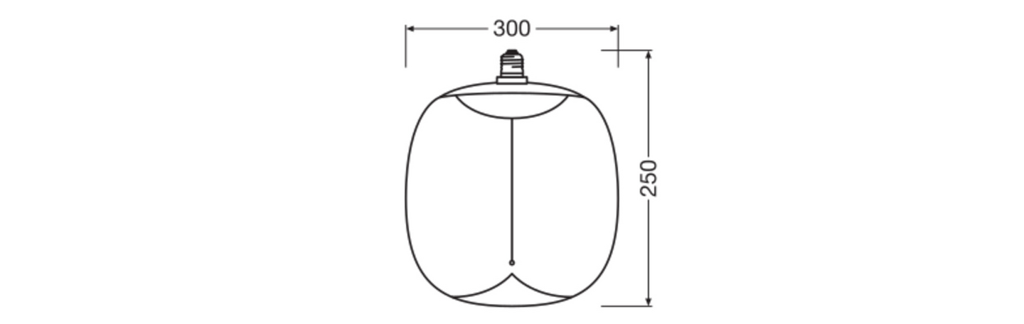 Sisustuslamppu OSRAM Vintage Magnetic Oval 1800K E27 ruskea