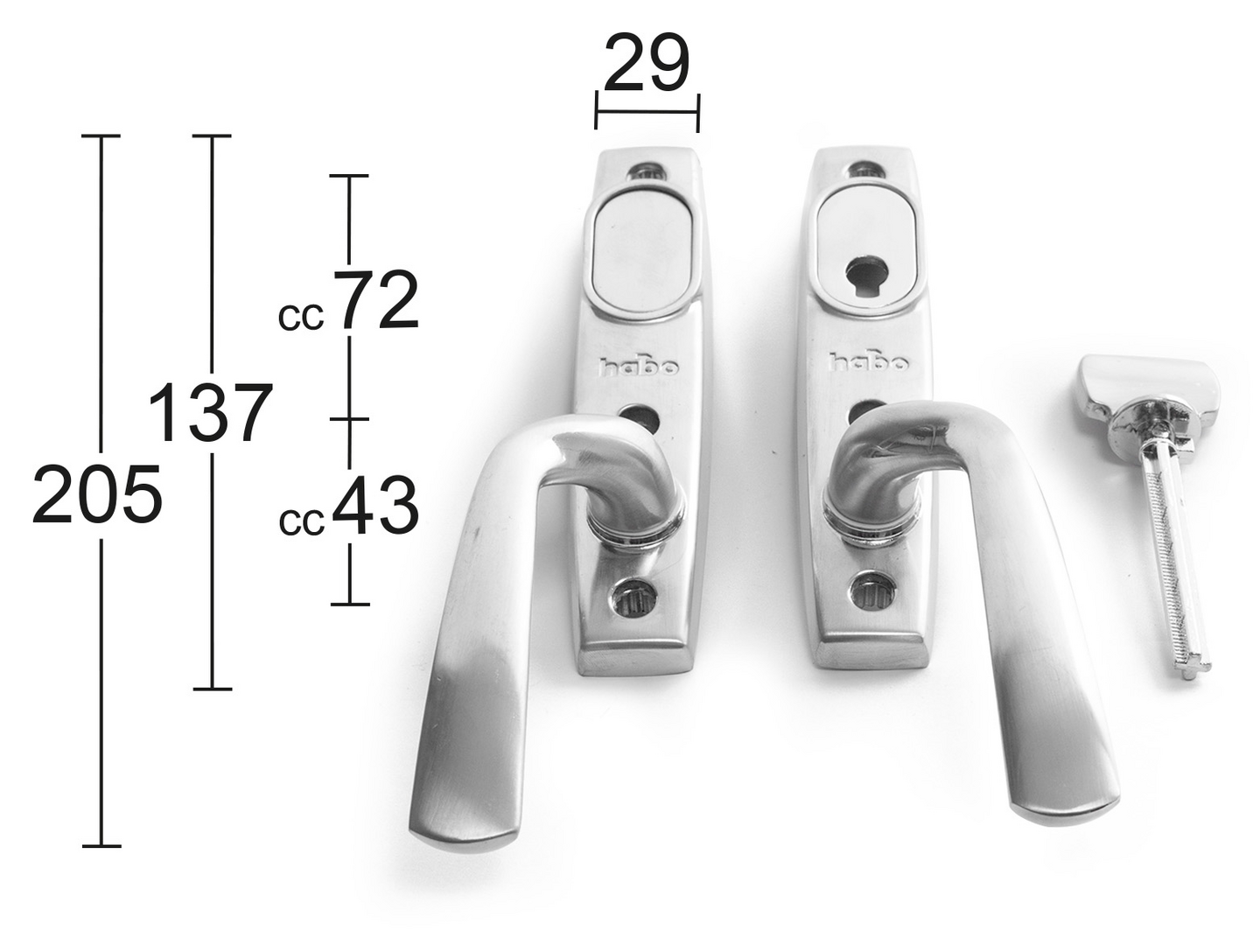 TERRASSDÖRRHANDTAG HABO SVART, COPENHAGEN