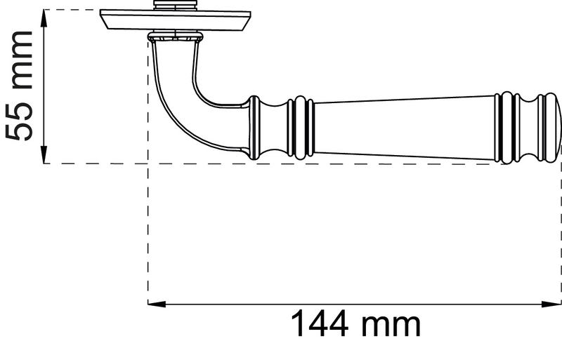 DÖRRHANDTAG PALERMO SVART SB