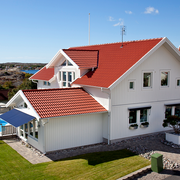 TAKPANNA 2-KUP CANDOR 2-KUPIG BLANK TERRACOTTARÖD