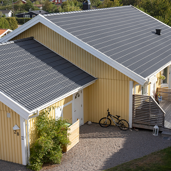 TAKPANNA BENDERS BENDER PALEMA CANDOR, 2-KUPIG BLANK MÖRKGRÅ