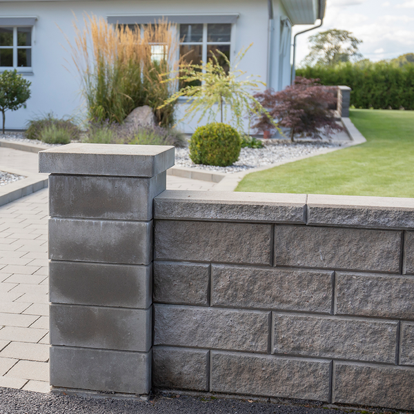 MURSTEN MEGALOC GRÅ 400XDUBBELSID200X150MM