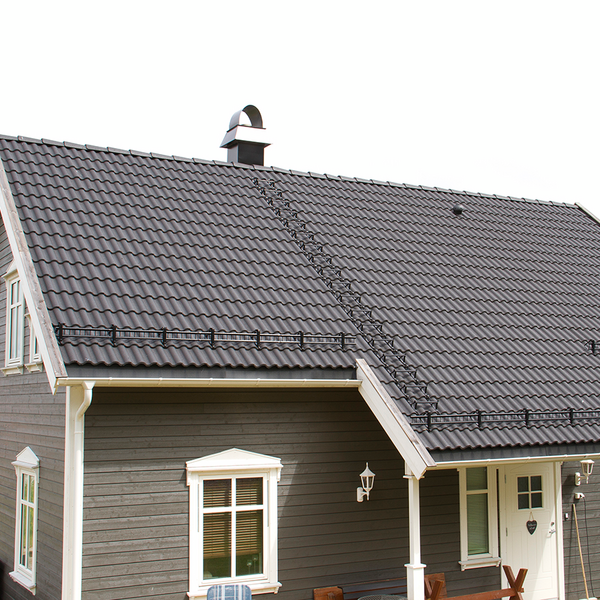 TAKPANNA BENDERS PALEMA 2-K STR SVART, 420X330X310-375MM BETONG