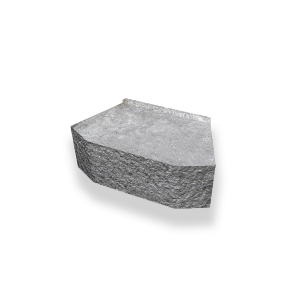 MURSTEN MEGASTONE 150 RUND B GRÅ 385X220X150MM