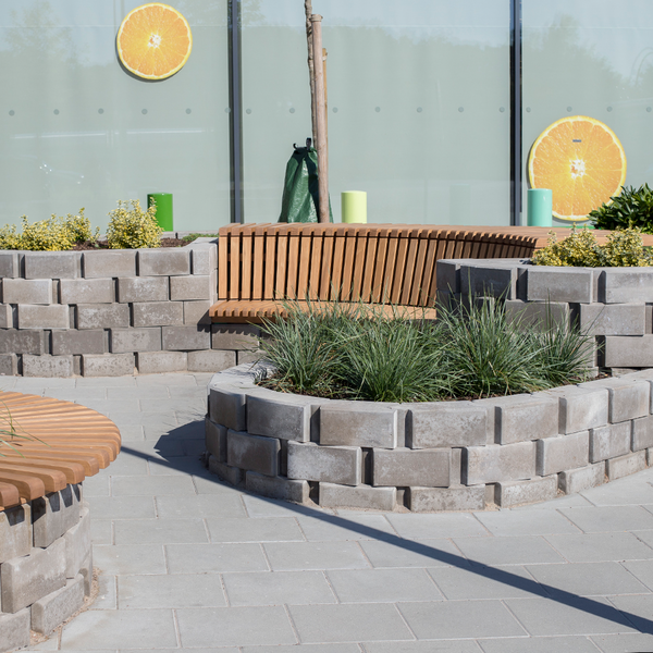 MURSTEN BENDERS TRAIN SLÄT GRÅ H, 330X200X150MM