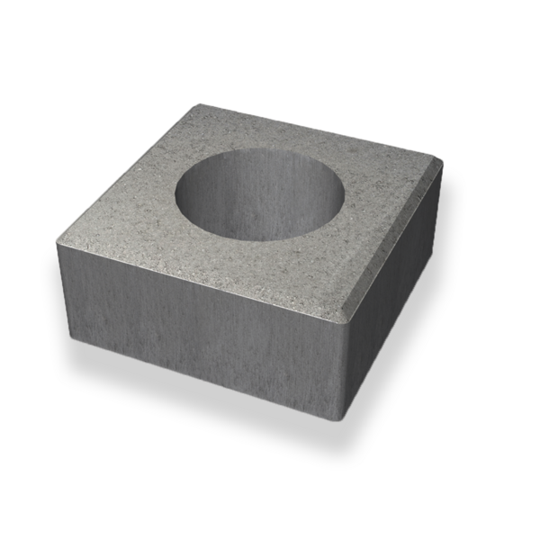 STOLPELEMENT BENDERS SLÄT GRAFIT H 350X350X150MM