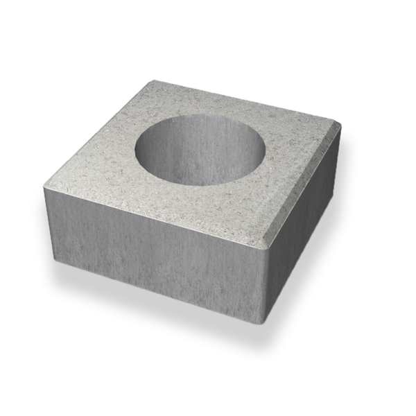 STOLPELEMENT SLÄT GRÅ H 350X350X150MM