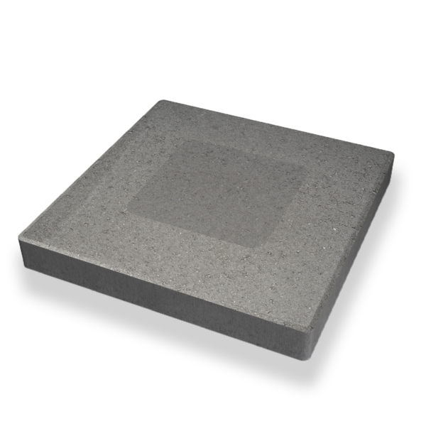 STOLPTOPP BENDERS SLÄT VÄLVD GRAFIT H, 600X600X80/70MM