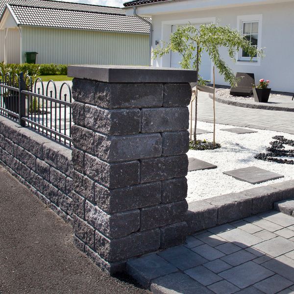 STOLPTOPP BENDERS SLÄT VÄLVD GRAFIT H, 600X600X80/70MM