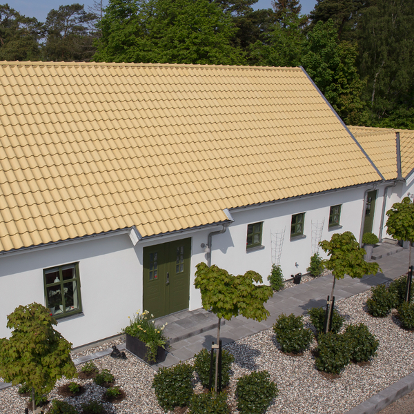 TAKPANNA BENDERS LERTEGEL BENDER HANSA, 1-KUPIG ENGOBERAD GUL