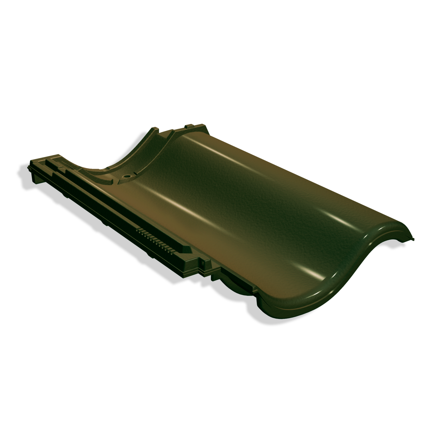 TAKPANNA BENDERS LERTEGEL BENDER HANSA, 1-KUPIG GLASERAD OXFORDGRÖN