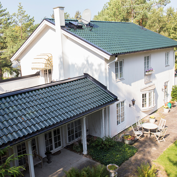 TAKPANNA BENDERS LERTEGEL BENDER HANSA, 1-KUPIG GLASERAD OXFORDGRÖN