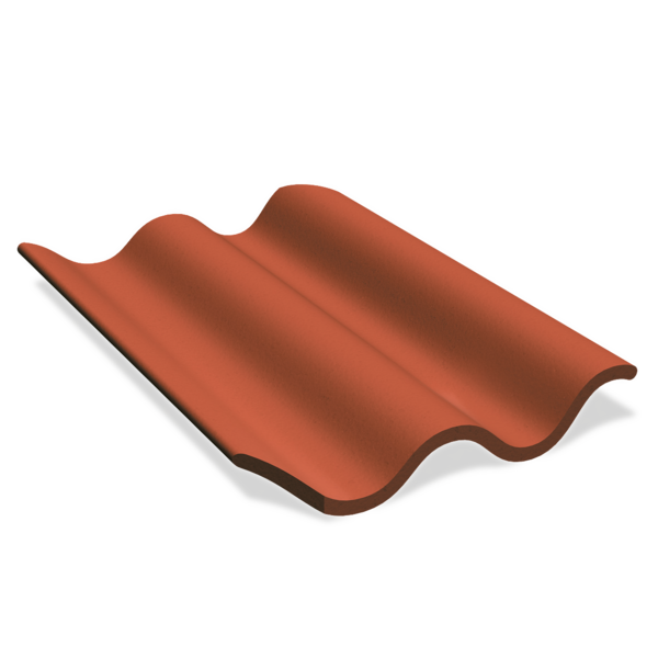 TAKPANNA BENDERS HÖGANÄS STRÄNGPRESSAD, 2-KUPIG NATURRÖD