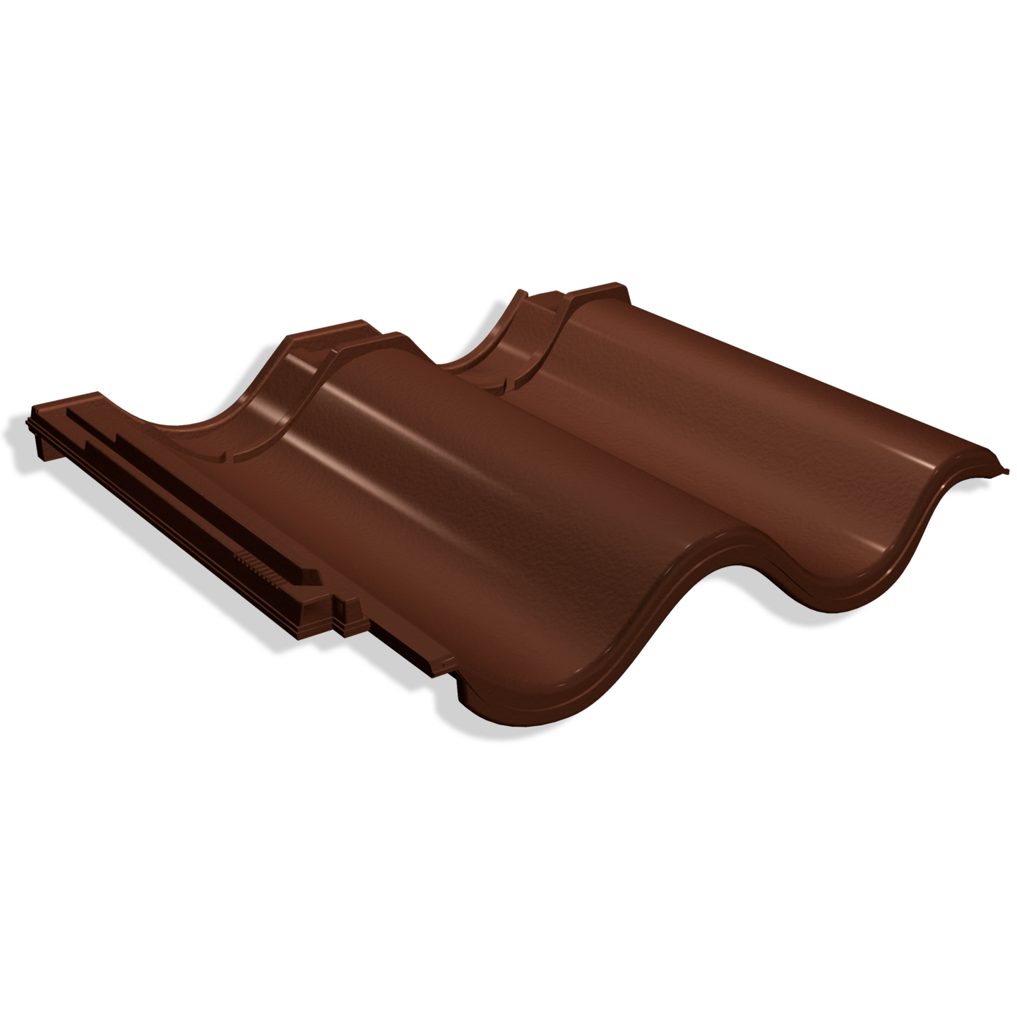 TAKPANNA BENDERS TVILLING NÖTBRUN, 2-KUPIG GLASERAD NÖTBRUN