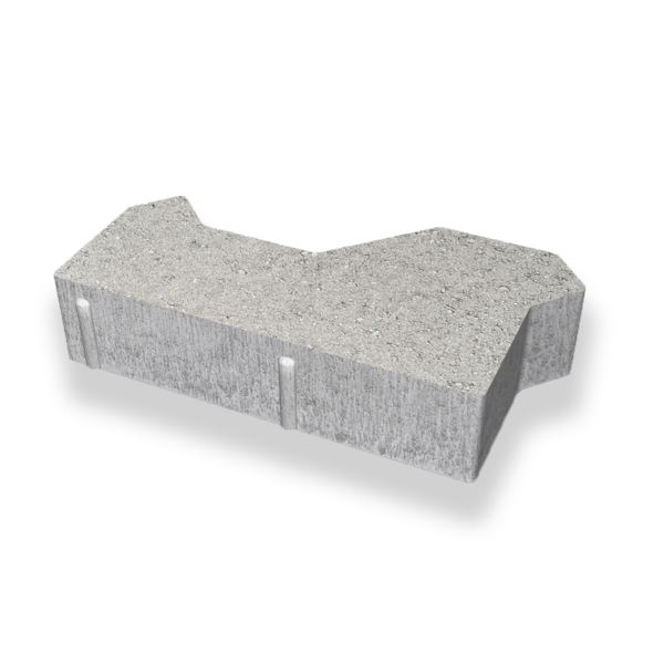 RANDSTEN BENDERS B 60 SKARP KANT GRÅ, RANDSTEN GRÅ 60MM