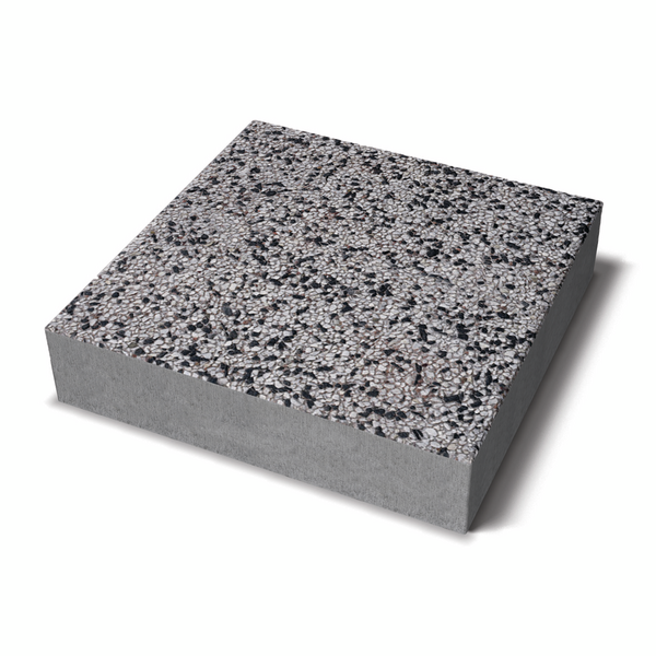 MARKPLATTA BENDERS FRILAGD VIT/SVART, MARMOR H 350X350X80MM