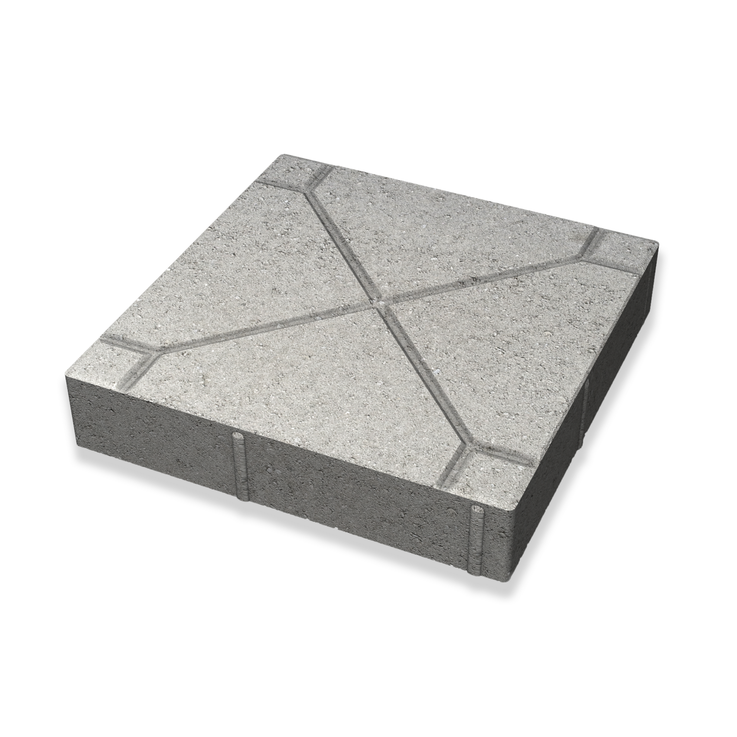 MARKPLATTA BENDERS KATEDRAL PRÄGLAD, FASAD GRÅ F 350X350X60MM