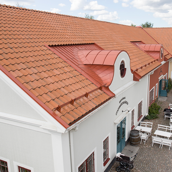 TAKPANNA BENDERS EXKL 1-KUPA ANT T-RÖD, 1-KUPIG OBH ANTIK T-RÖD/SV