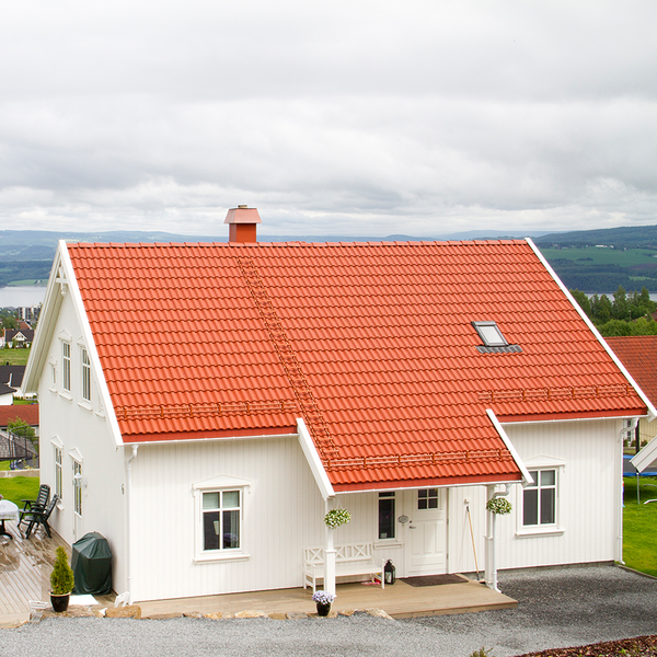 TAKPANNA BENDERS 2-KUPIG STRUKTUR, STRUKTUR TEGELRÖD