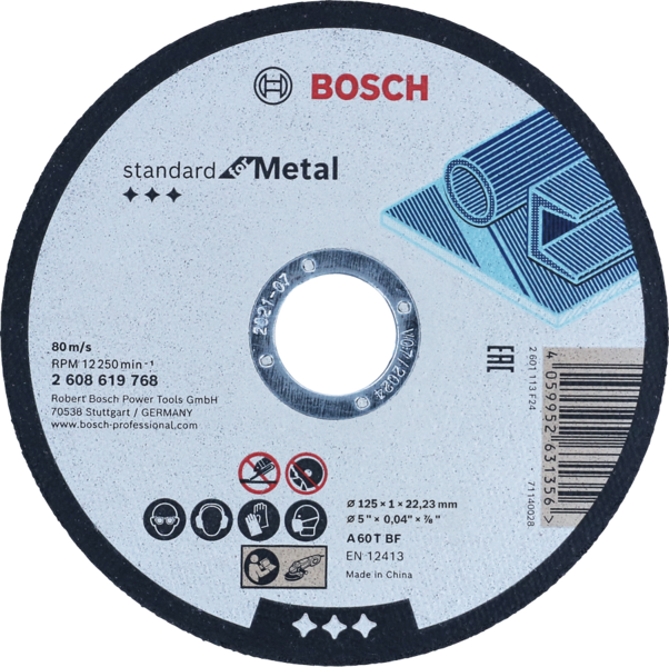 KAPSKIVA BOSCH STD METAL 125X1,0MM, 100ST HINK