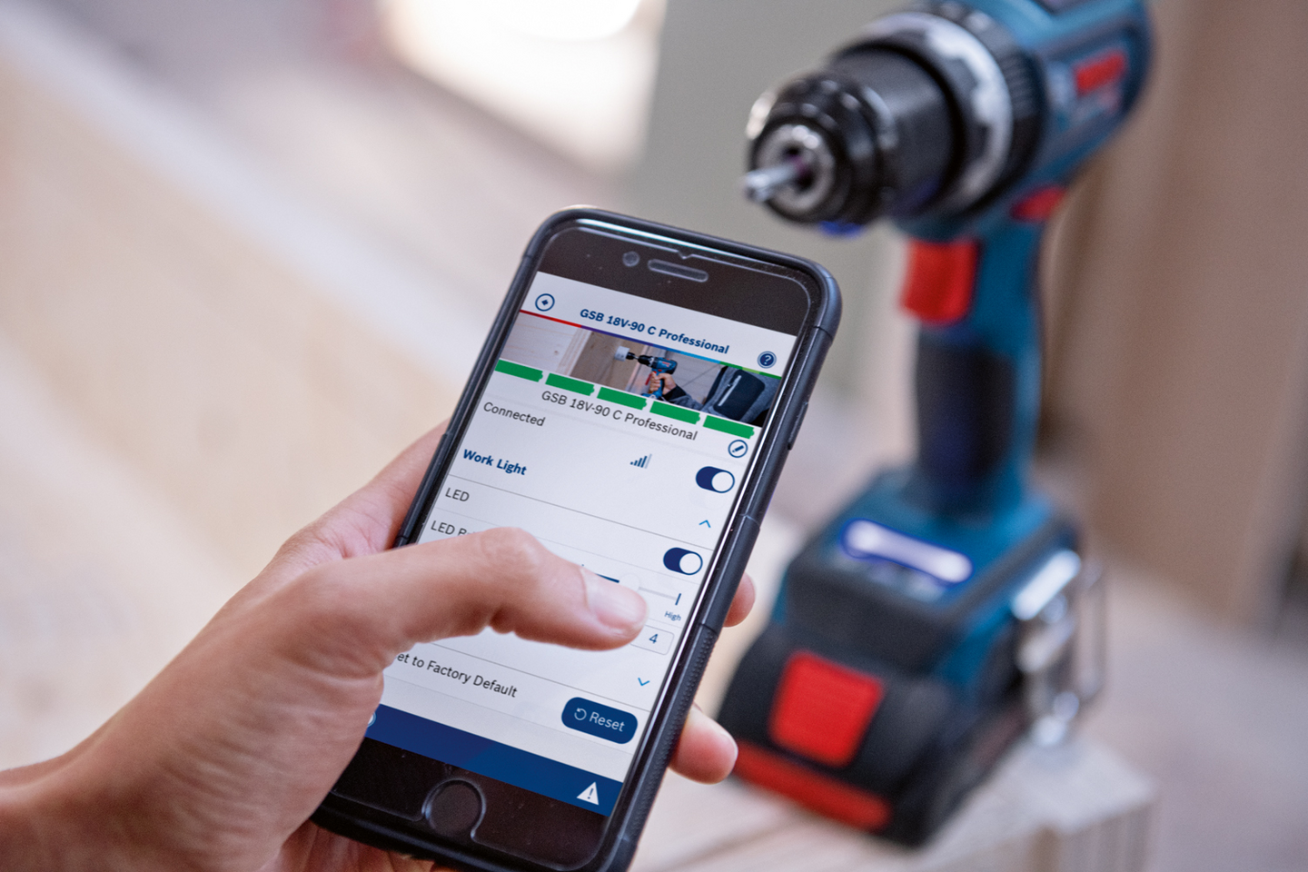 SLAGBORRMASKIN BOSCH GSB 18V-90C SOLO L-BOXX