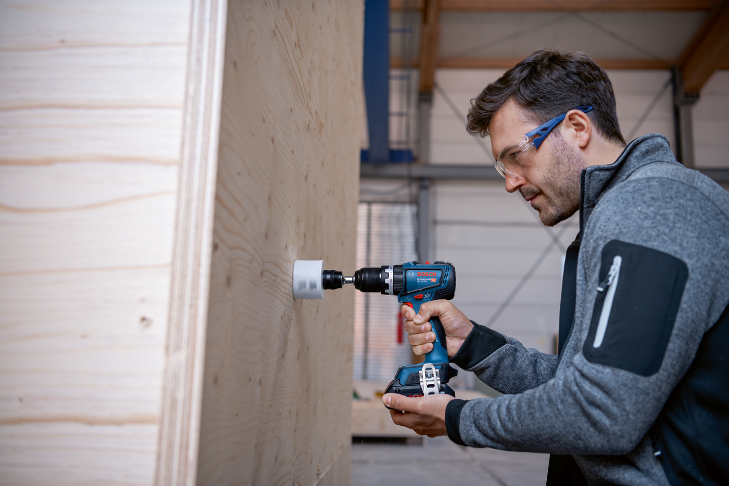 SLAGBORRMASKIN BOSCH GSB 18V-90C SOLO L-BOXX