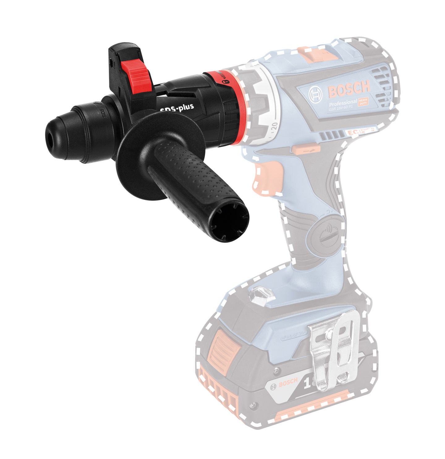 BORRHAMMARADAPTER BOSCH SDS GHA FC2