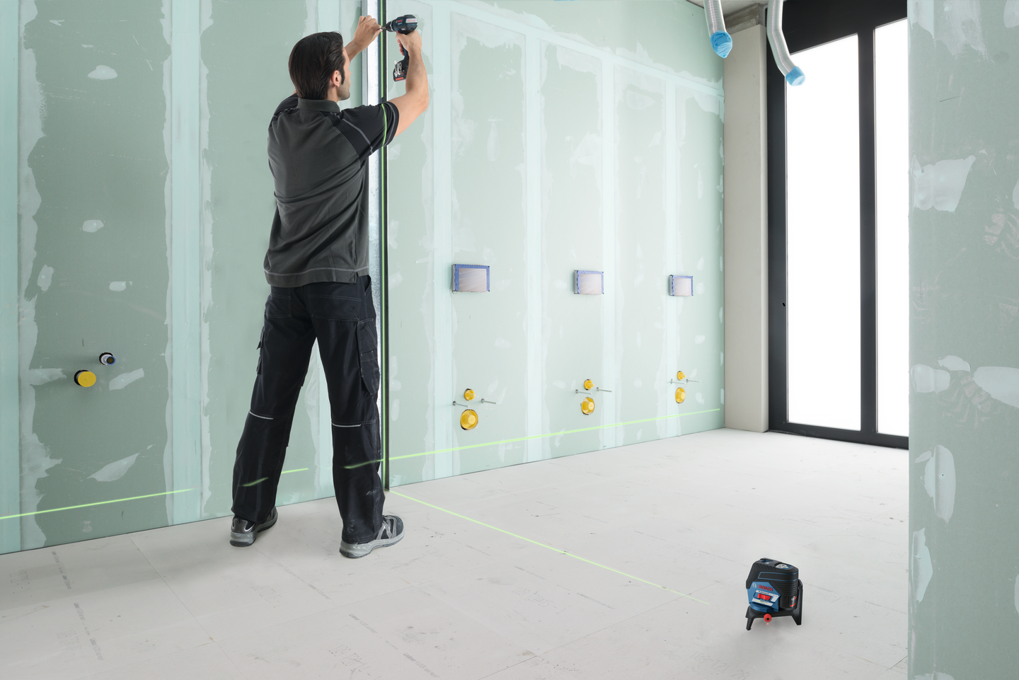 KOMBILASER BOSCH GRÖN GCL 2-50 SOLO L-BOXX