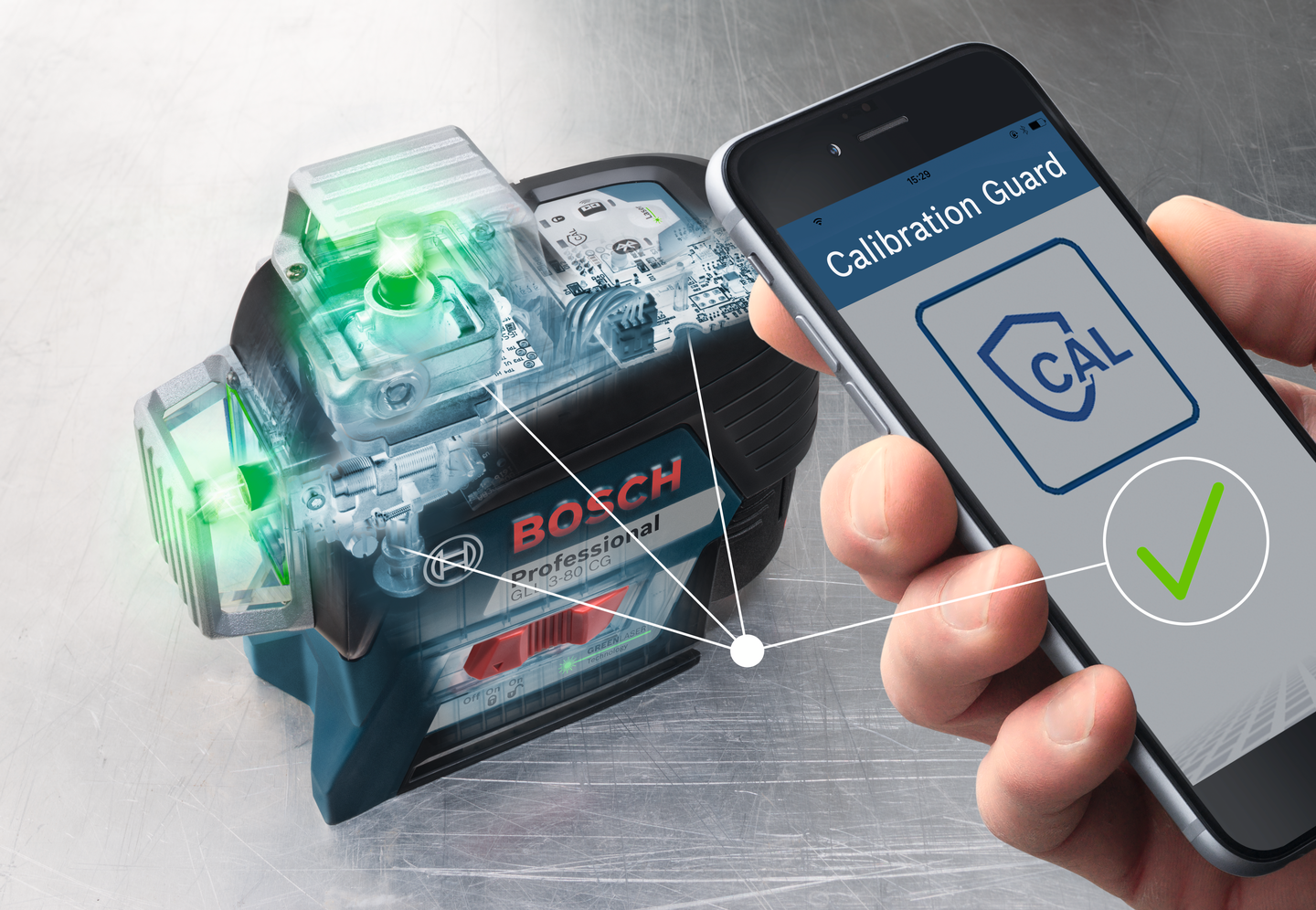 CIRKELLASER GLL3-80CG M BM1 12V LADDARE