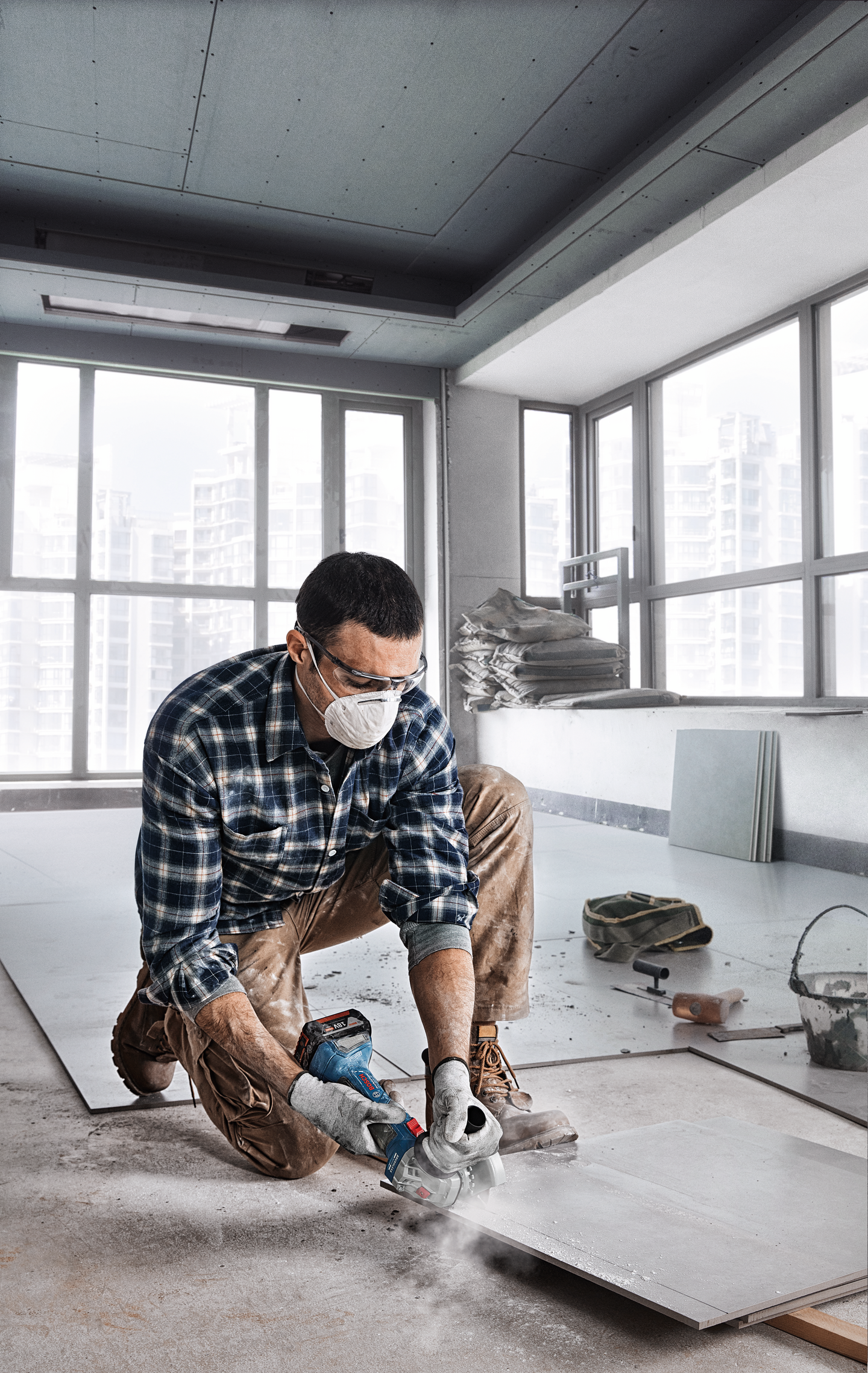 VINKELSLIP BOSCH GWS 18V-7 115MM, SOLO