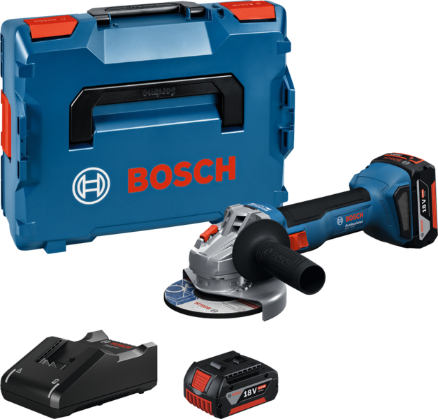 VINKELSLIP BOSCH GWS 18V-8 2X4AH, L-BOXX