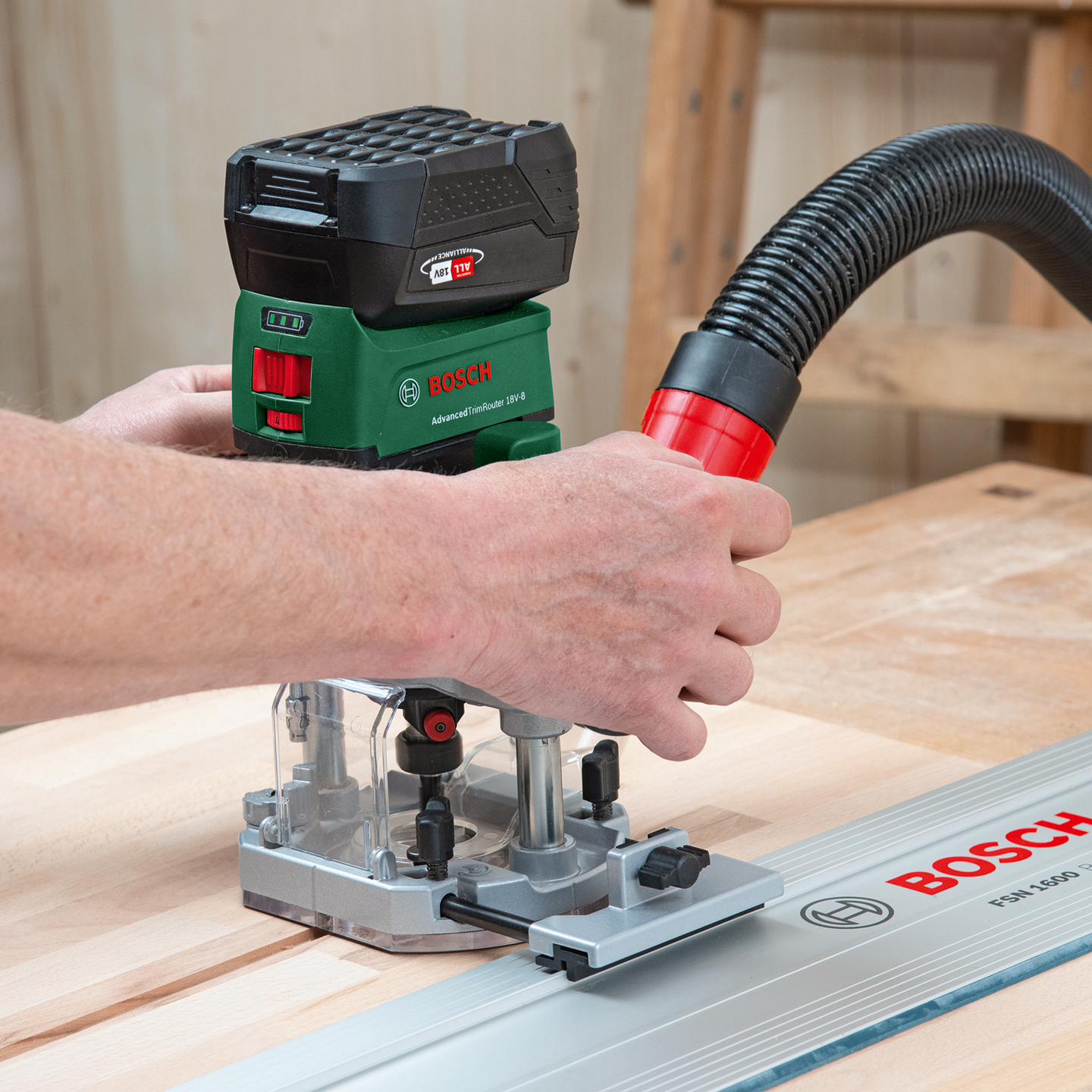 Lisälaite akkujyrsimelle Bosch AdvancedTrimRouter