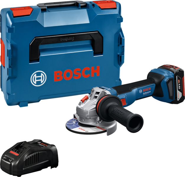 VINKELSLIP BOSCH GWS 18V-11 S 1X5AH, L-BOXX