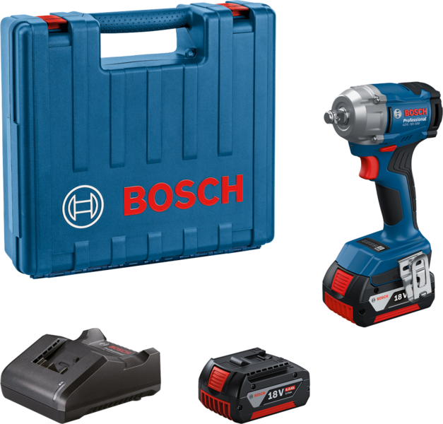 MUTTERDRAGARE BOSCH GDS 18V-350, 2X4AH L-CASE