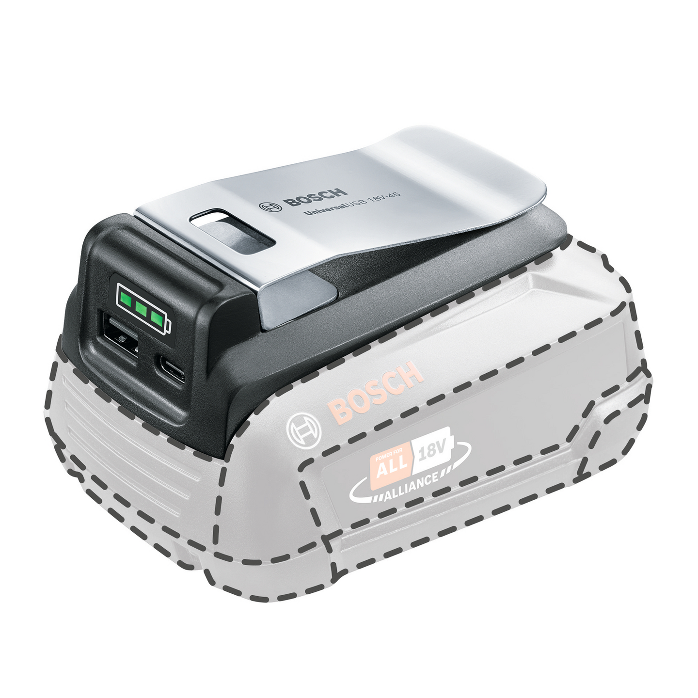 USB BOSCH ADAPTER UNIVERSALUSB, 18V-45
