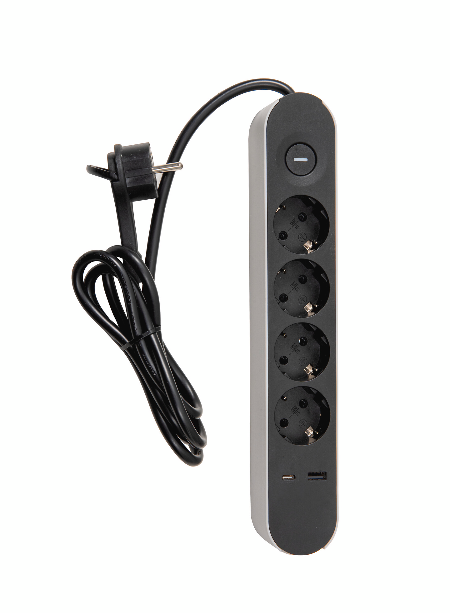 Jatkojohto Trend 2usb 1,4m 4-os. musta