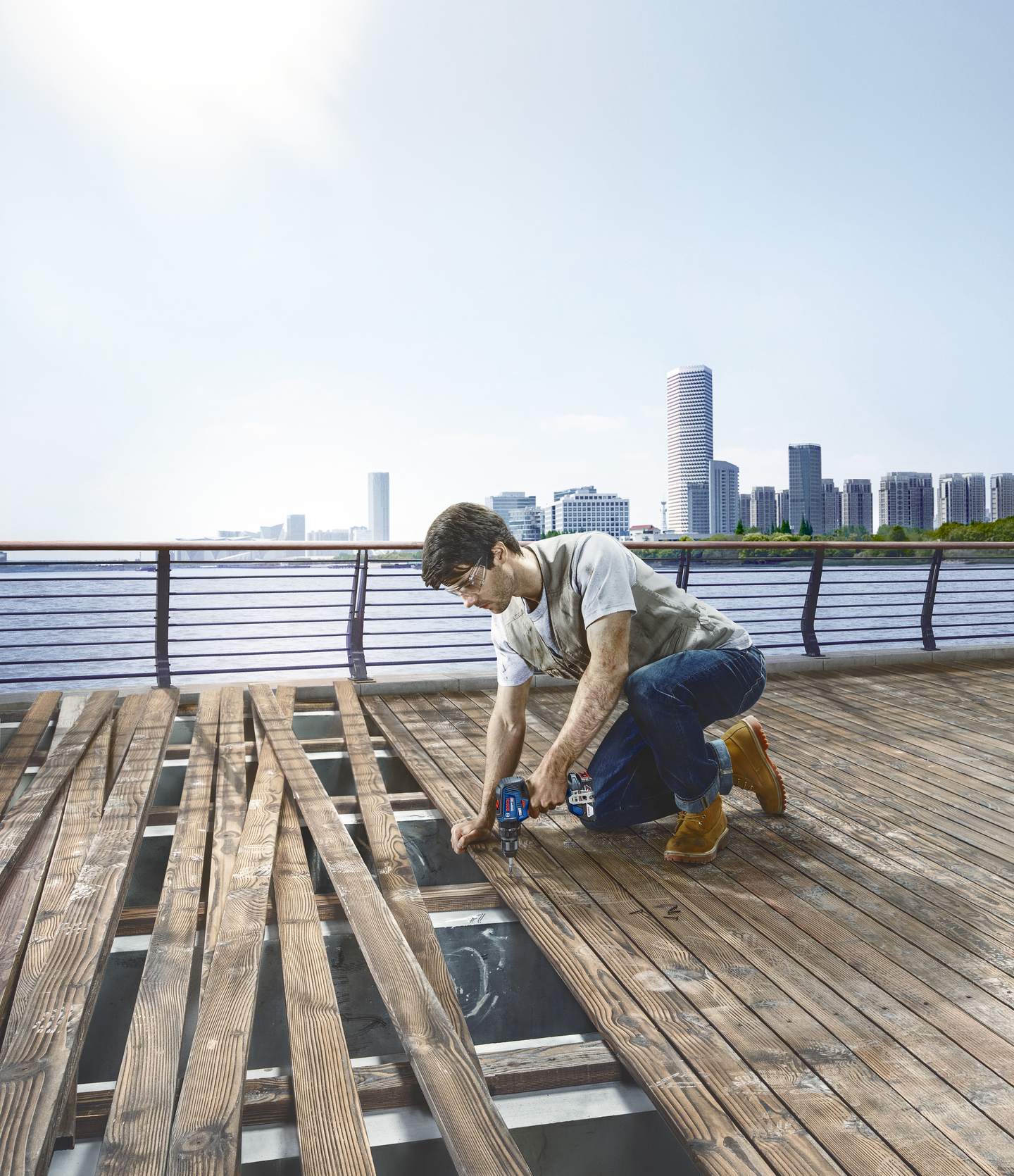 Akkuiskuporakone Bosch GSB 18V-55 Solo L-Boxx