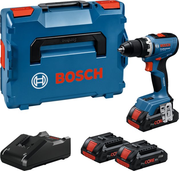 SKRUVDRAGARE BOSCH GSR 18V-65 3X4AH, PC L-BOXX